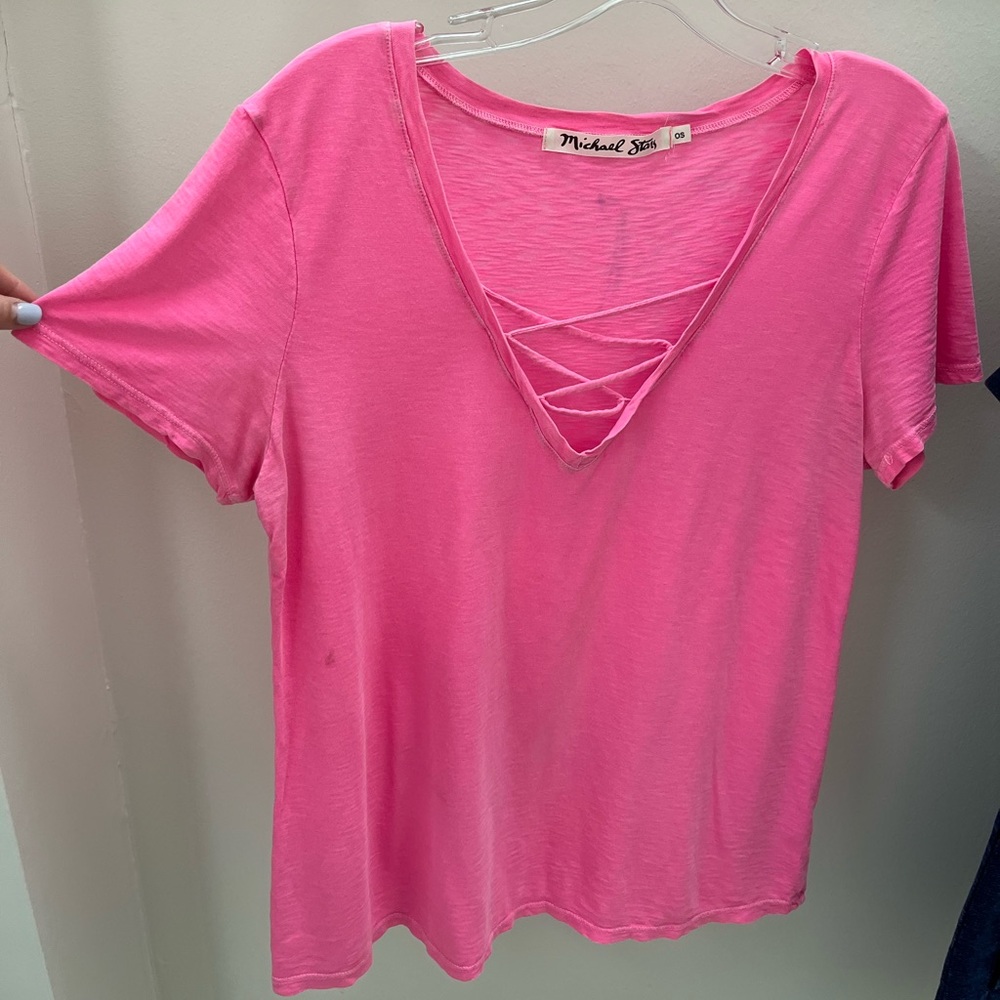 Michael Stars cross cross tee OS